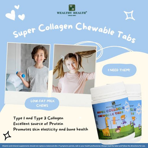 Wealthy Health Super Collagen Chewable Tabs 300 Chews